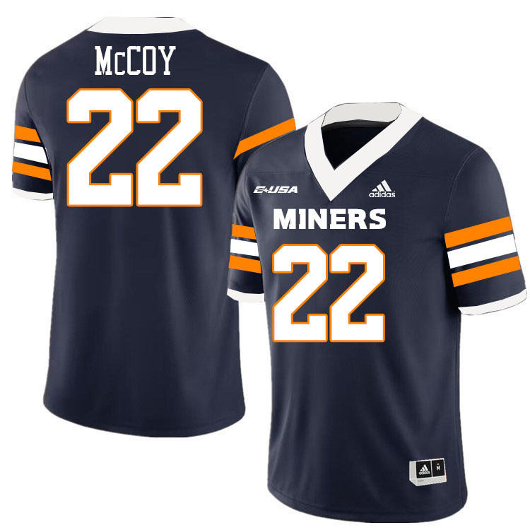 #22 Elijah McCoy UTEP Jersey,UTEP Miners College Football Jersey,Uniforms-Navy